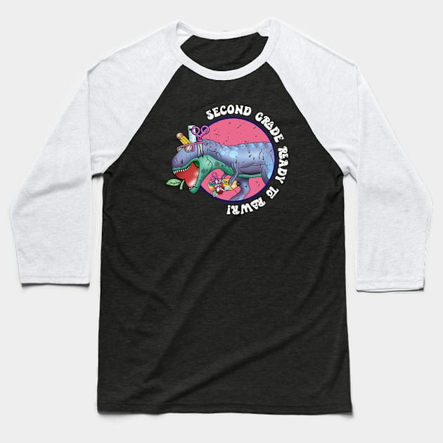 Second grade ready to rawr Baseball T-Shirt by Zedeldesign